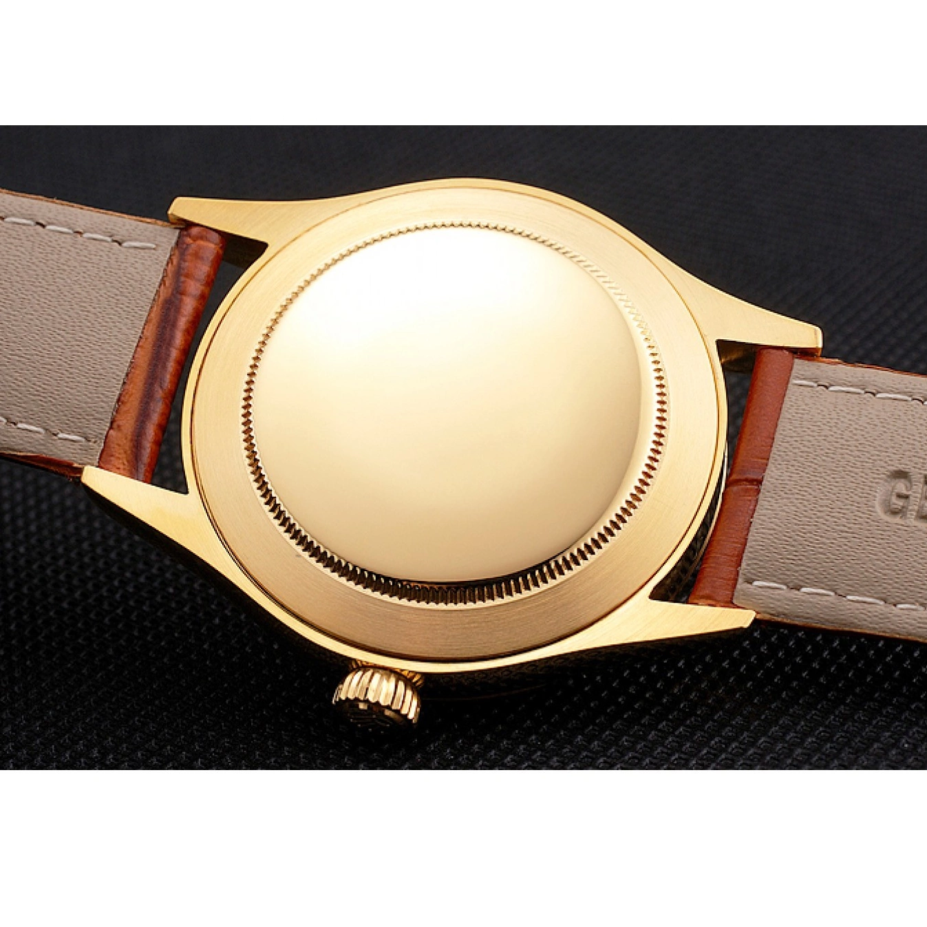 Good Copy Rolex Watches Light Brown Case Leather Dial Swiss Gold Gold Rolex Datejust Strap 0613